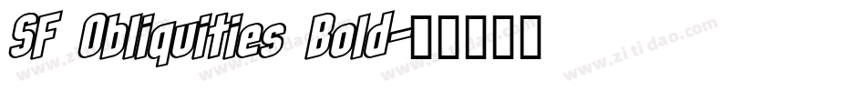 SF Obliquities Bold字体转换
